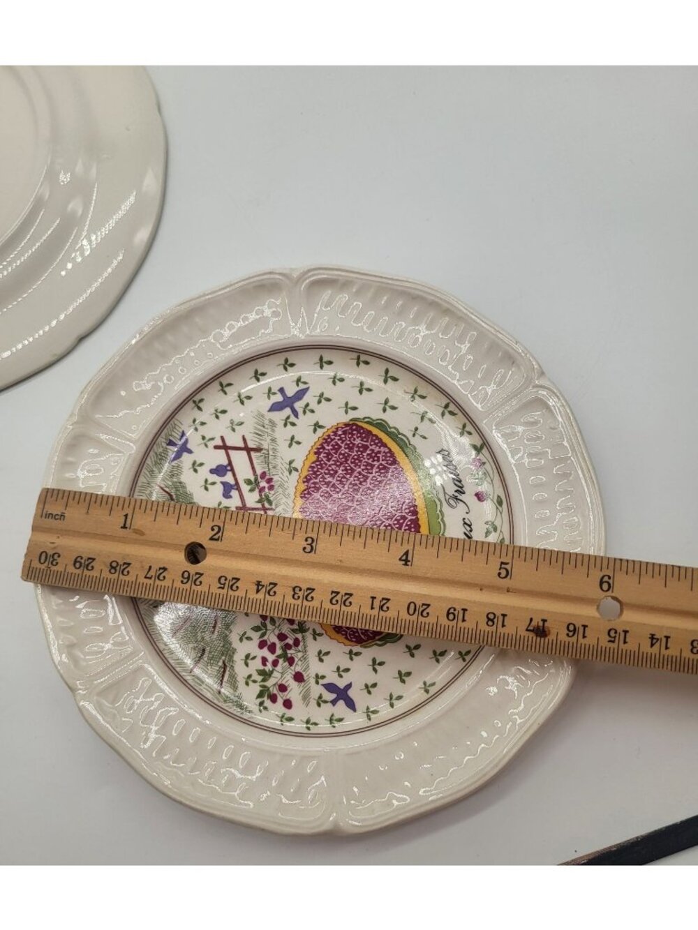 Gien Porcelain "Les Tartes" Plates x 5 French Fruit Tree Dessert Small - Picture 10 of 10